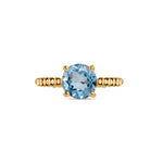 Load image into Gallery viewer, Birthstone Round Aquamarine Ring