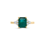 Load image into Gallery viewer, Birthstone Square Emerald Ring