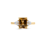 Load image into Gallery viewer, Birthstone Square Citrine Ring
