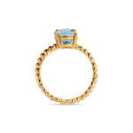 Load image into Gallery viewer, Birthstone Round Aquamarine Ring