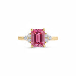 Load image into Gallery viewer, Birthstone Square Pink Tourmaline Ring