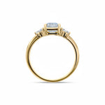 Load image into Gallery viewer, Birthstone Square Moonstone Ring