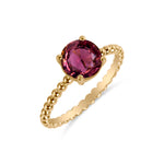 Load image into Gallery viewer, Birthstone Round Pink Tourmaline Ring