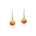 Load image into Gallery viewer, Amber Honey Nest Earrings
