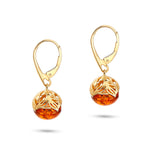 Load image into Gallery viewer, Amber Honey Nest Earrings