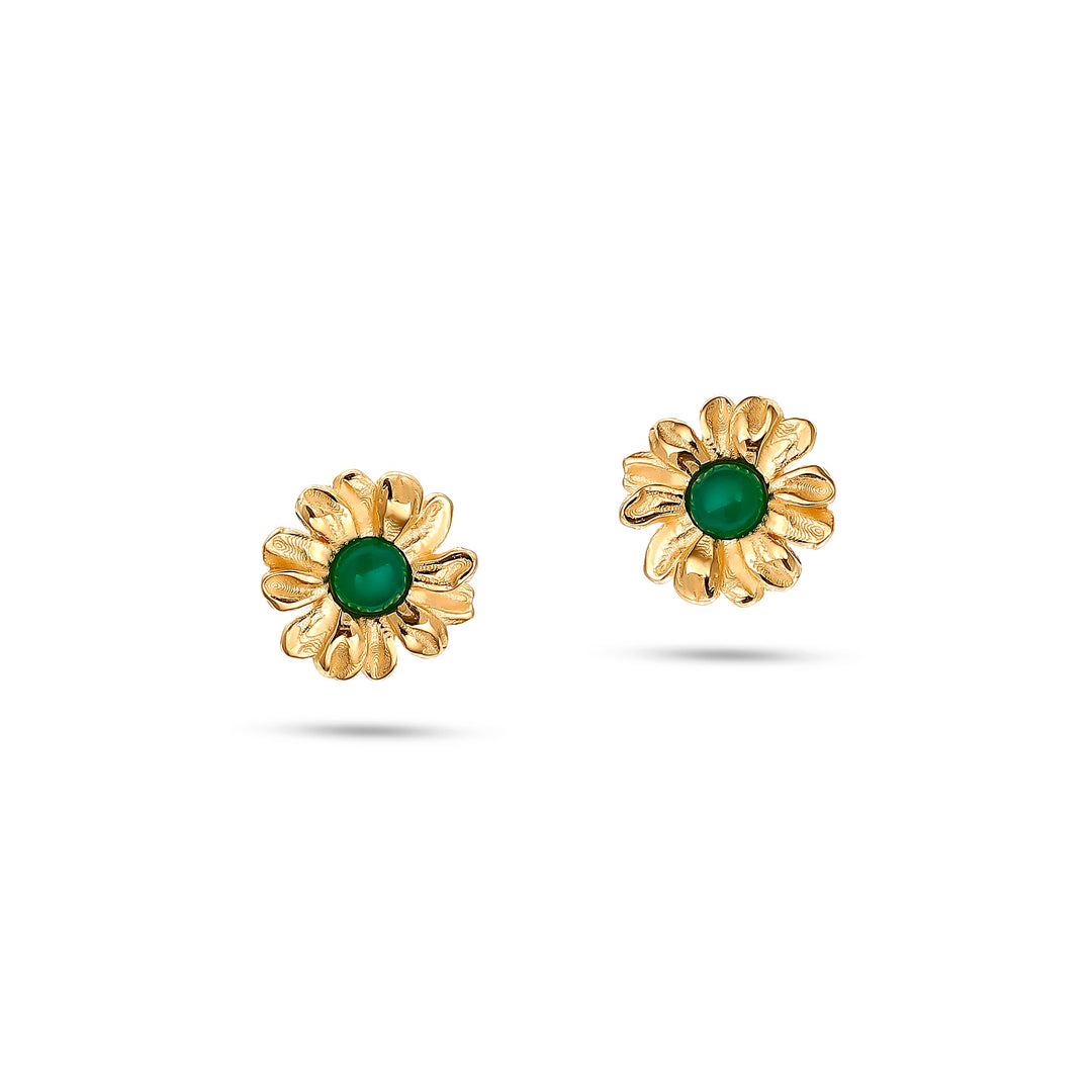 Lakspur Green Agate Earrings