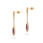 Load image into Gallery viewer, Purple Connection Earrings