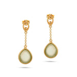 Load image into Gallery viewer, Linked Green Agate Earrings
