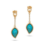 Load image into Gallery viewer, Turquoise Leaf Earrings