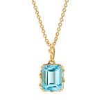 Load image into Gallery viewer, Blue Topaz Princess Pendant