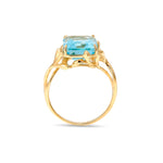 Load image into Gallery viewer, Blue Topaz Princess Ring