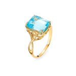 Load image into Gallery viewer, Blue Topaz Princess Ring