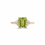 Load image into Gallery viewer, Birthstone Square Peridot Ring