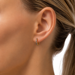 Load image into Gallery viewer, Verona Banded Blue Earrings