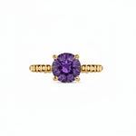 Load image into Gallery viewer, Birthstone Round Amethyst Ring