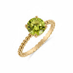 Load image into Gallery viewer, Birthstone Round Peridot Ring