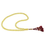 Load image into Gallery viewer, Baltic White Amber 66 Beads Rosary Round Cut