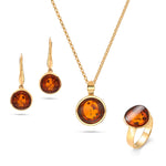 Load image into Gallery viewer, Amber Medallion Earrings
