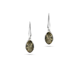 Load image into Gallery viewer, Pure Green Amber Earrings