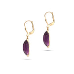 Load image into Gallery viewer, Purple River Drop Cut Earrings