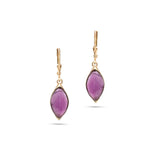 Load image into Gallery viewer, Purple River Drop Cut Earrings