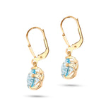 Load image into Gallery viewer, Blue Frost Round Cut Earring