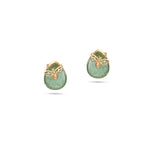 Load image into Gallery viewer, Queen Bee Quartz Green Earrings