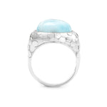 Load image into Gallery viewer, Hexagon Larimar Ring