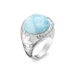 Load image into Gallery viewer, Hexagon Larimar Ring
