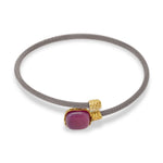 Load image into Gallery viewer, Wrapped Cuff Agate Bracelet