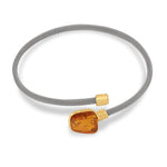 Load image into Gallery viewer, Wrapped Cuff Amber Bracelet