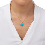 Load image into Gallery viewer, Oval Amulet Turquoise Pendant