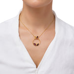 Load image into Gallery viewer, Leaf Circle Purple Pendant