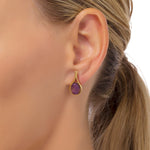Load image into Gallery viewer, Morning Dew Pink & Purple Earrings