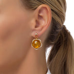 Load image into Gallery viewer, Sparkly Hibiscus Honey Earrings