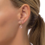 Load image into Gallery viewer, Frozen Lake Square Cut Pink Earrings