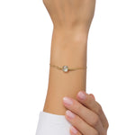 Load image into Gallery viewer, Frozen Lake Square Cut Blue Bracelet