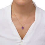 Load image into Gallery viewer, Purple Ice Round Cut Pendant