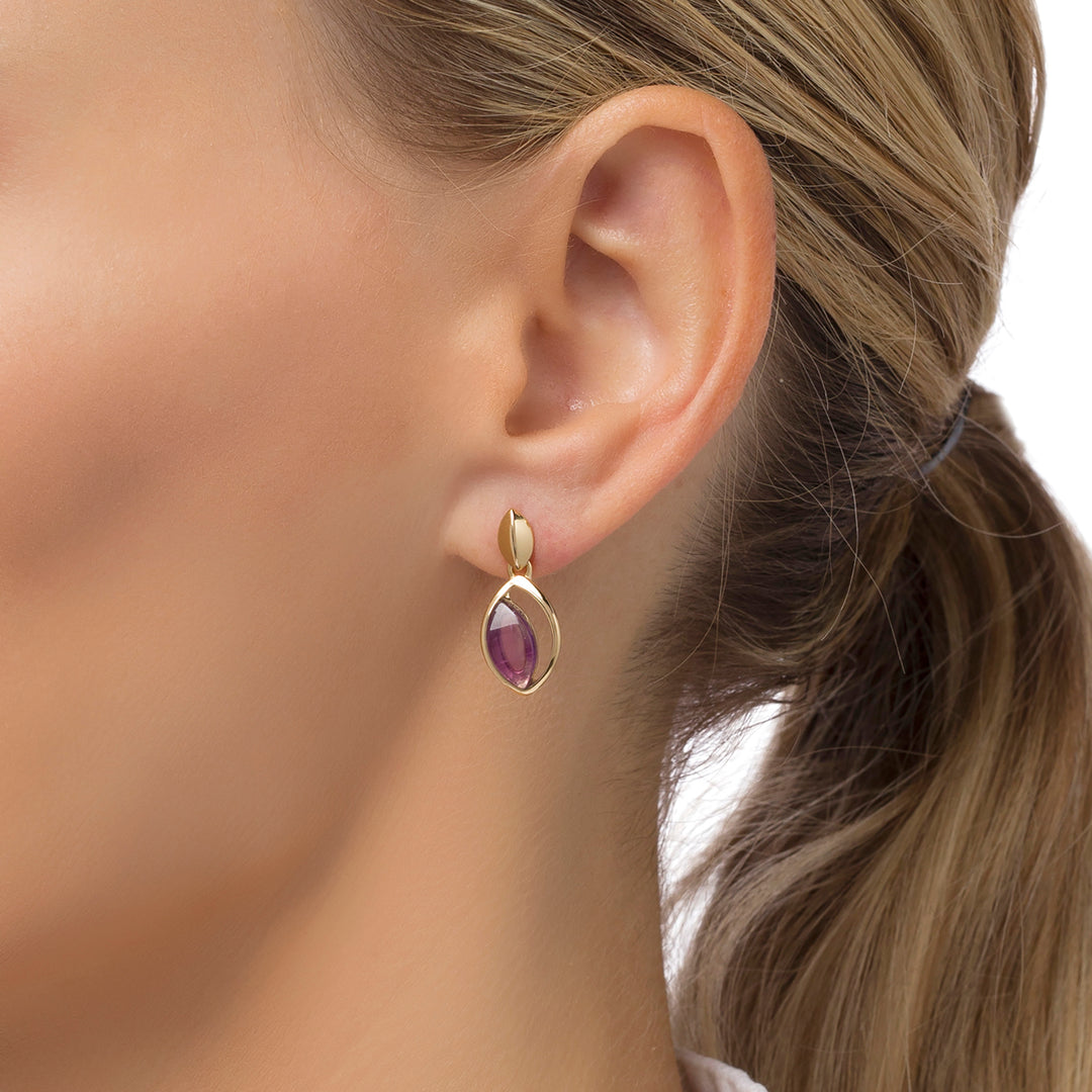 Purple Dew Earrings