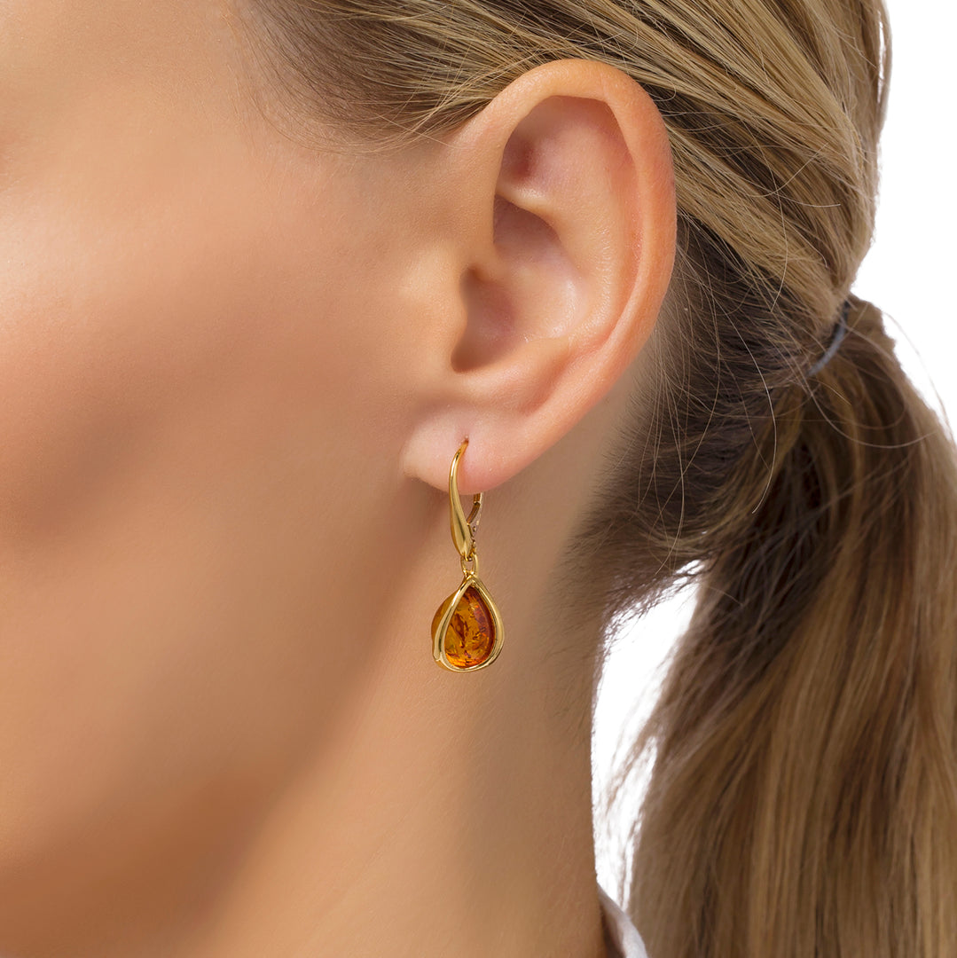 Amber Droplets Earrings
