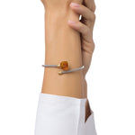 Load image into Gallery viewer, Wrapped Cuff Amber Bracelet