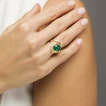 Load image into Gallery viewer, Flower Garland Deep Green Ring