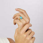 Load image into Gallery viewer, Eye of Turquoise Ring