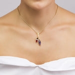Load image into Gallery viewer, Morning Dew Purple & Cherry Pendant