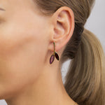 Load image into Gallery viewer, Morning Dew Purple & Cherry Earrings