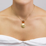 Load image into Gallery viewer, Sunny Leaf Print Honey Pendant