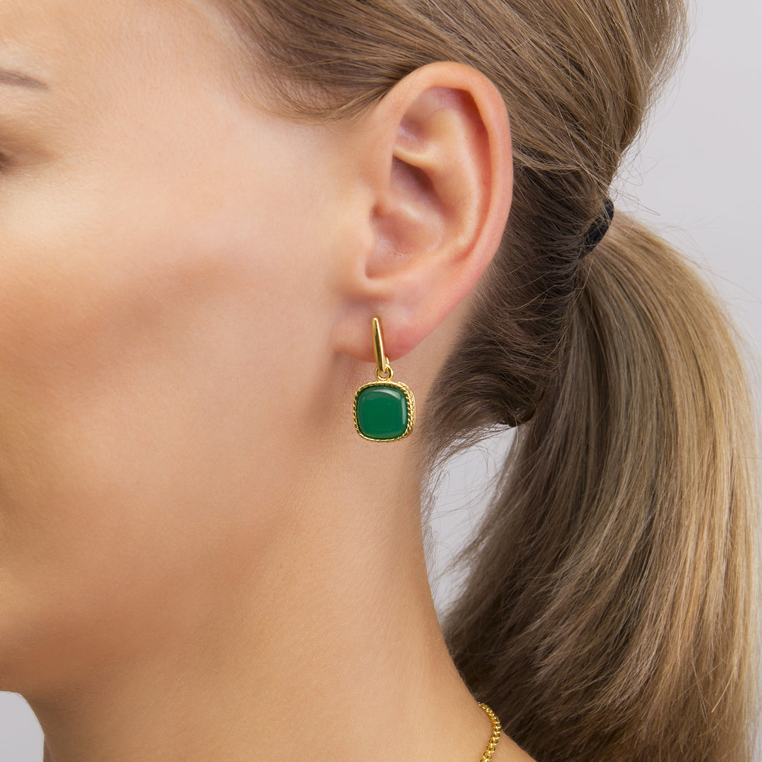 Deep Green Sea Earrings