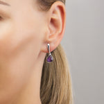 Load image into Gallery viewer, Morning Dew Purple Earrings