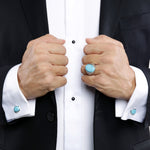 Load image into Gallery viewer, Cliff Oval Turquoise Ring