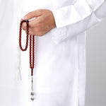 Load image into Gallery viewer, Caribbean Cherry Amber 66 Beads Rosary Barrel Cut 1